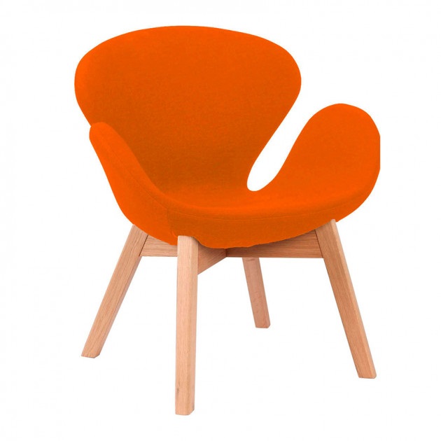 Кресло Сван Вуд Армз (Swan) оранжевое